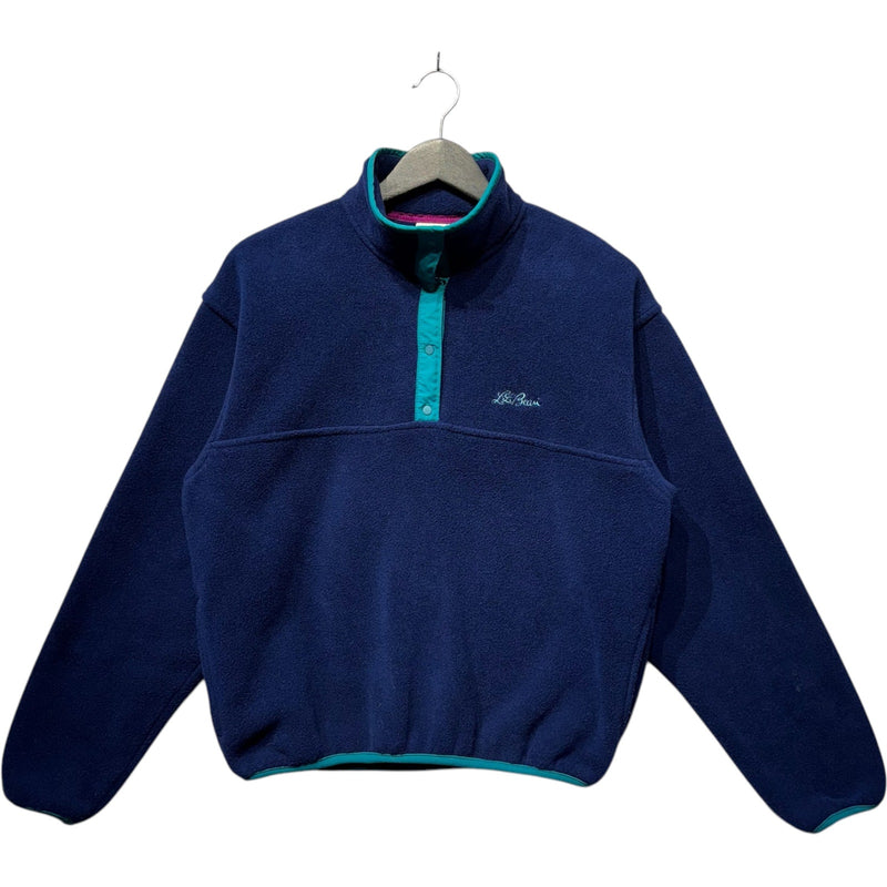 Vintage Women's L.L. Bean 1/4 Button Spellout Fleece