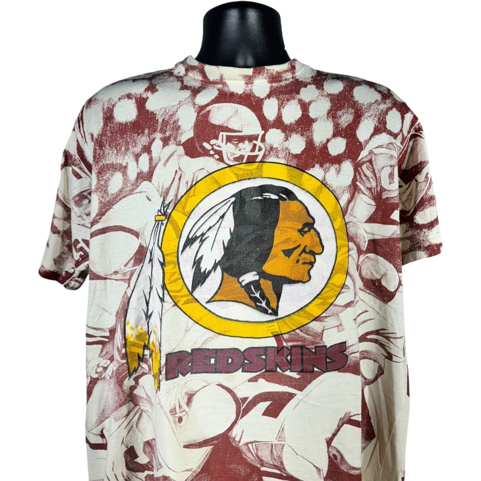 Vintage Washington Redskins AOP Football Tee