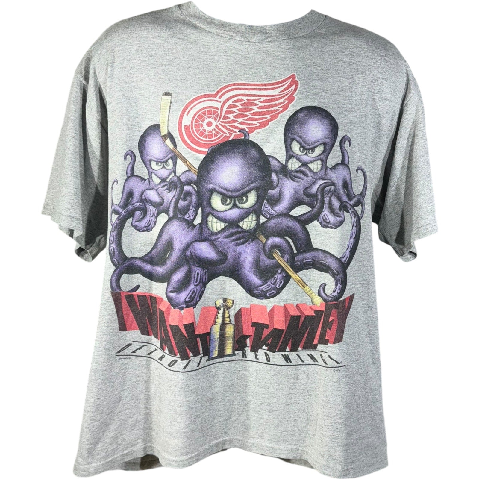 Vintage Lee Sport Detroit Red Wings Octopus Tee