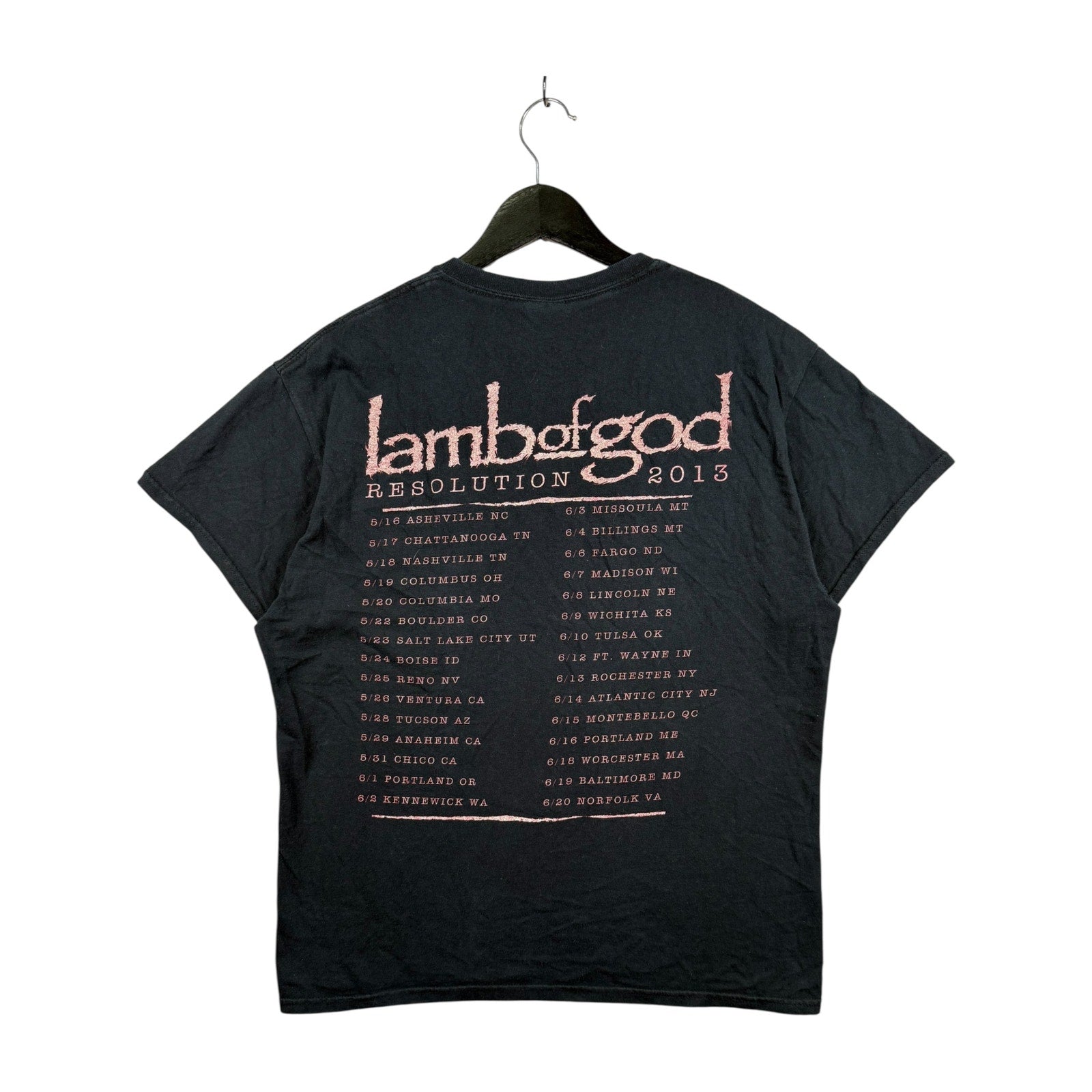 Vintage Lamb of God Resolution Tour 2013 T-Shirt