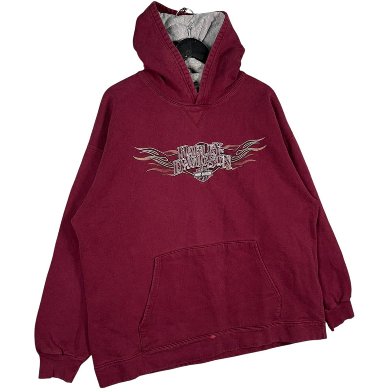 Vintage Harley Davidson Richmond, VA Flames Spellout Hoodie