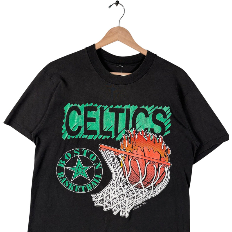 Vintage Boston Celtics Large Basketball Logo NBA Tee