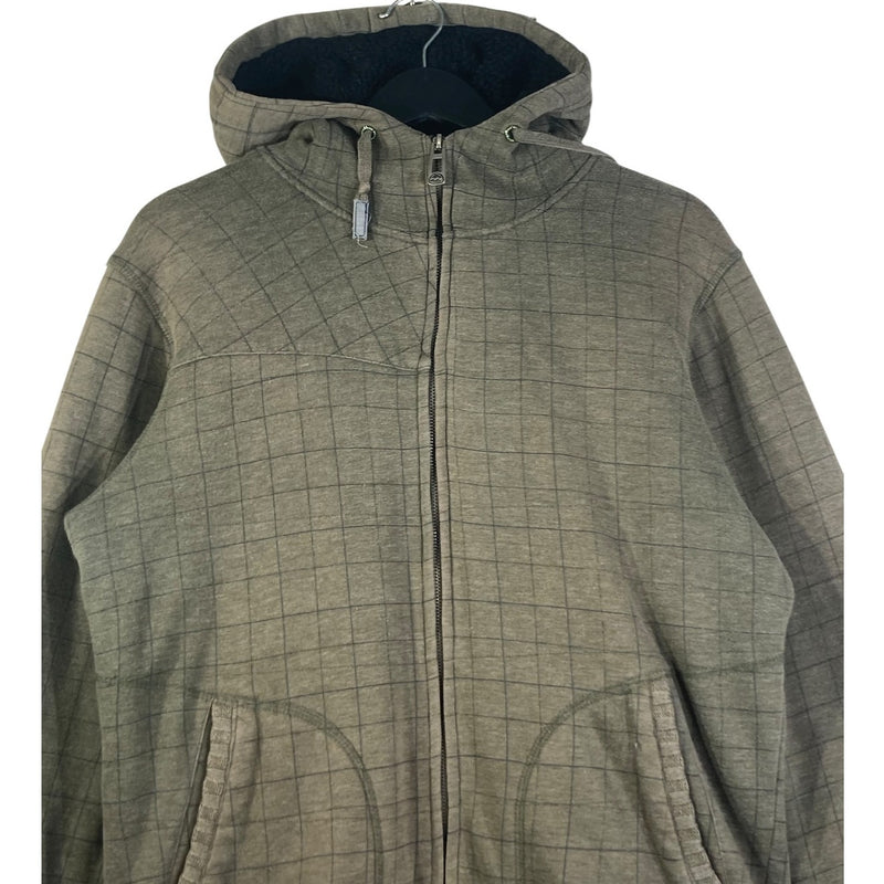 Vintage Billabong Grid Pattern Zip Up Hoodie