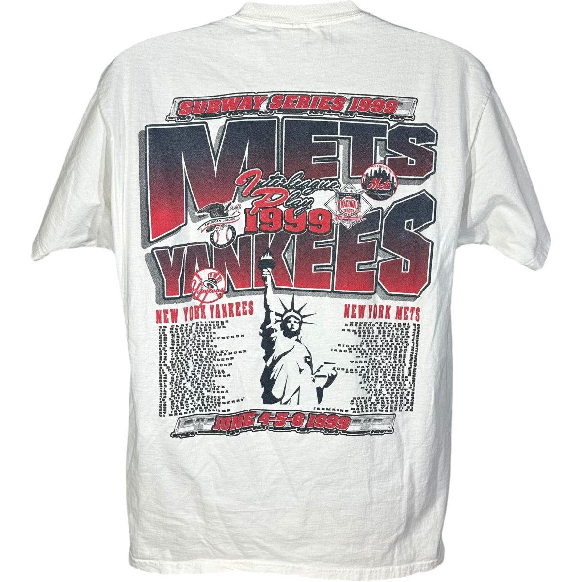 Vintage Subway Series New York Yankees & Mets "Battle For The Apple" Tee 1999