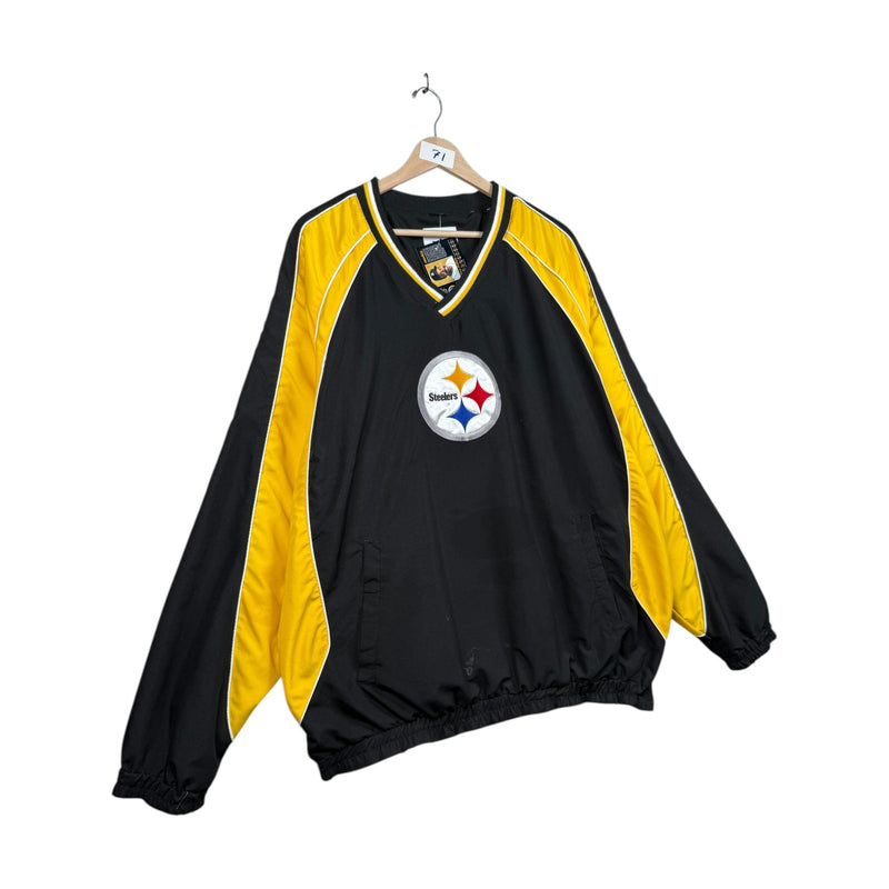 Vintage Pittsburgh Steelers NFL V Neck Windbreaker