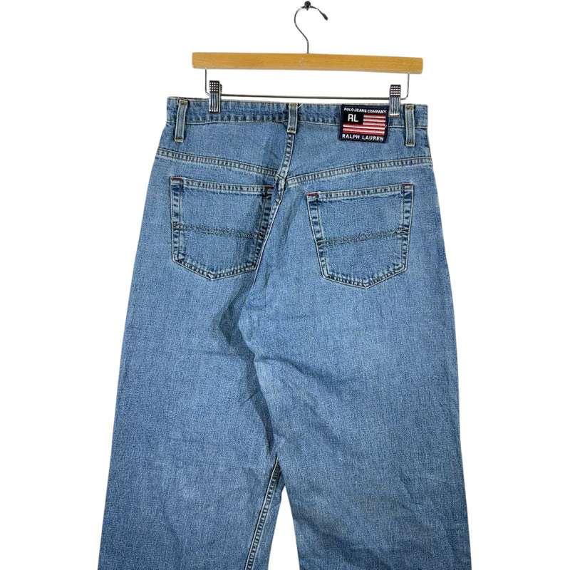 Vintage Polo Ralph Lauren Wide Leg Denim Jeans 32 x 33