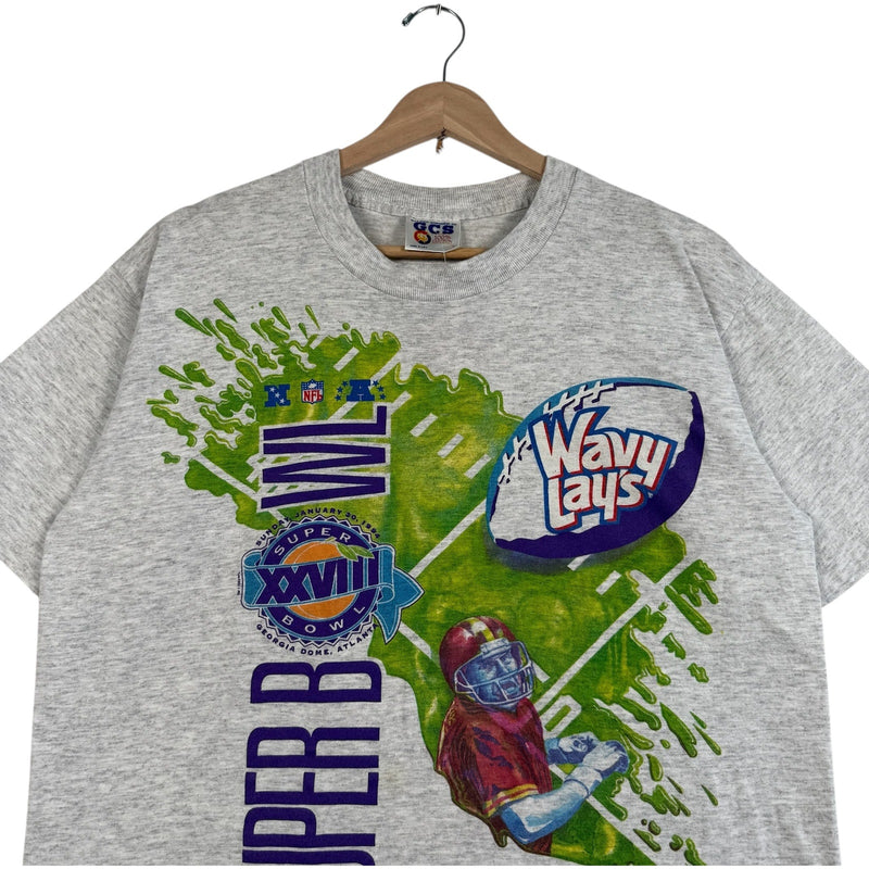 Vintage Wavy Lays Super Bowl XXVIII NFL Tee 1994