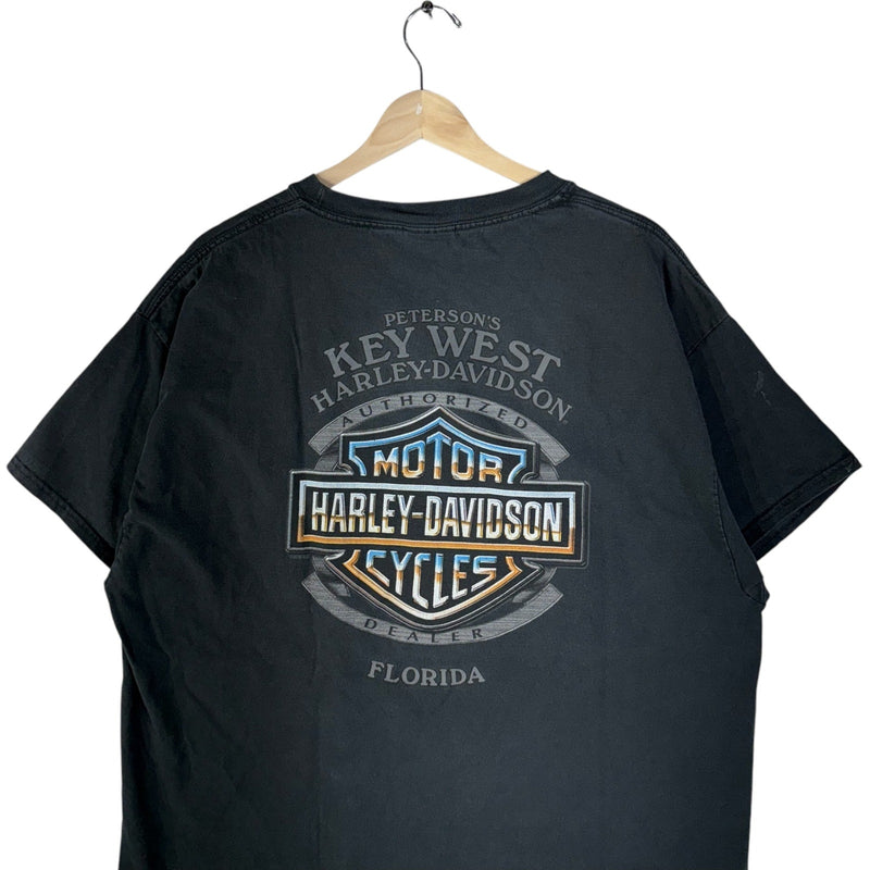 Vintage Peterson's Key West Harley Davidson Skull Tee