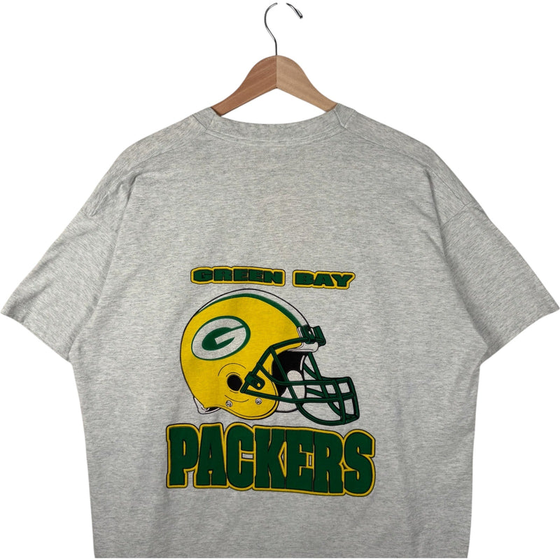 Vintage Green Bay Packers Back Large Helmet Spellout NFL Tee