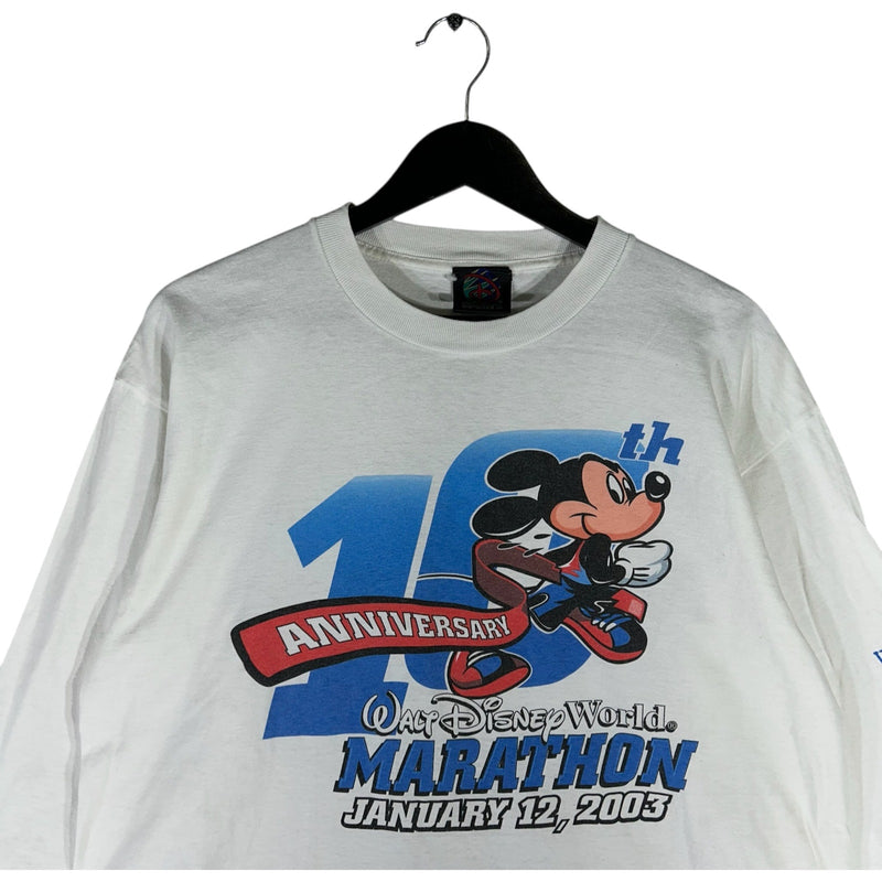 Vintage Disney World 10th Anniversary Marathon Promo Long Sleeve