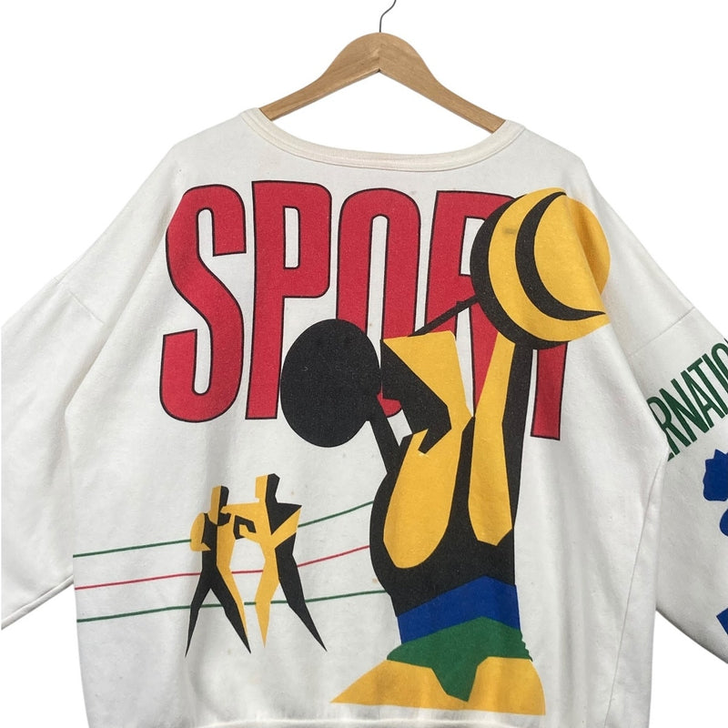 Vintage Puma Allover Print Sport Crewneck