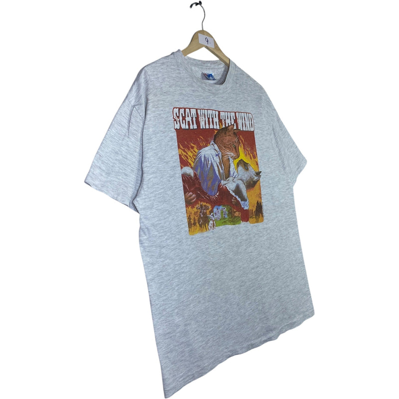 Vintage Scat With The Wind Graphic Print T-Shirt