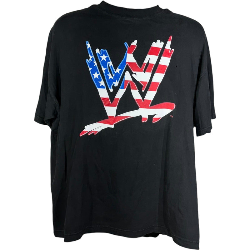 Vintage WWE American Flag Logo Tee