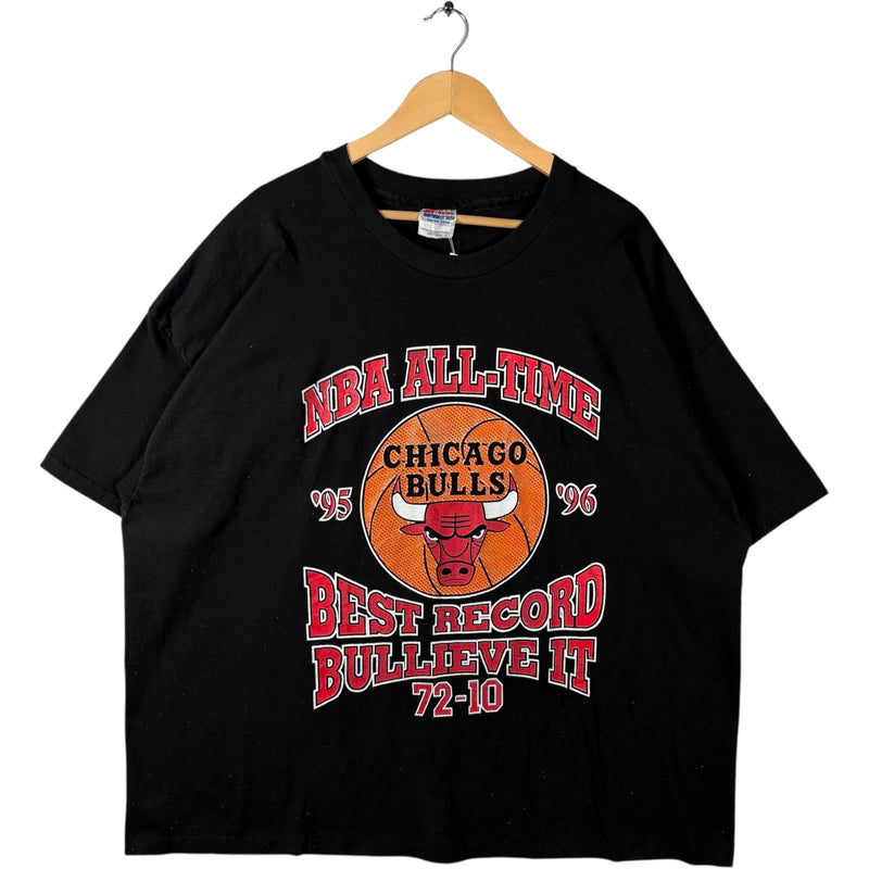 Vintage Chicago Bulls Best Record Spellout NBA 90s Tee