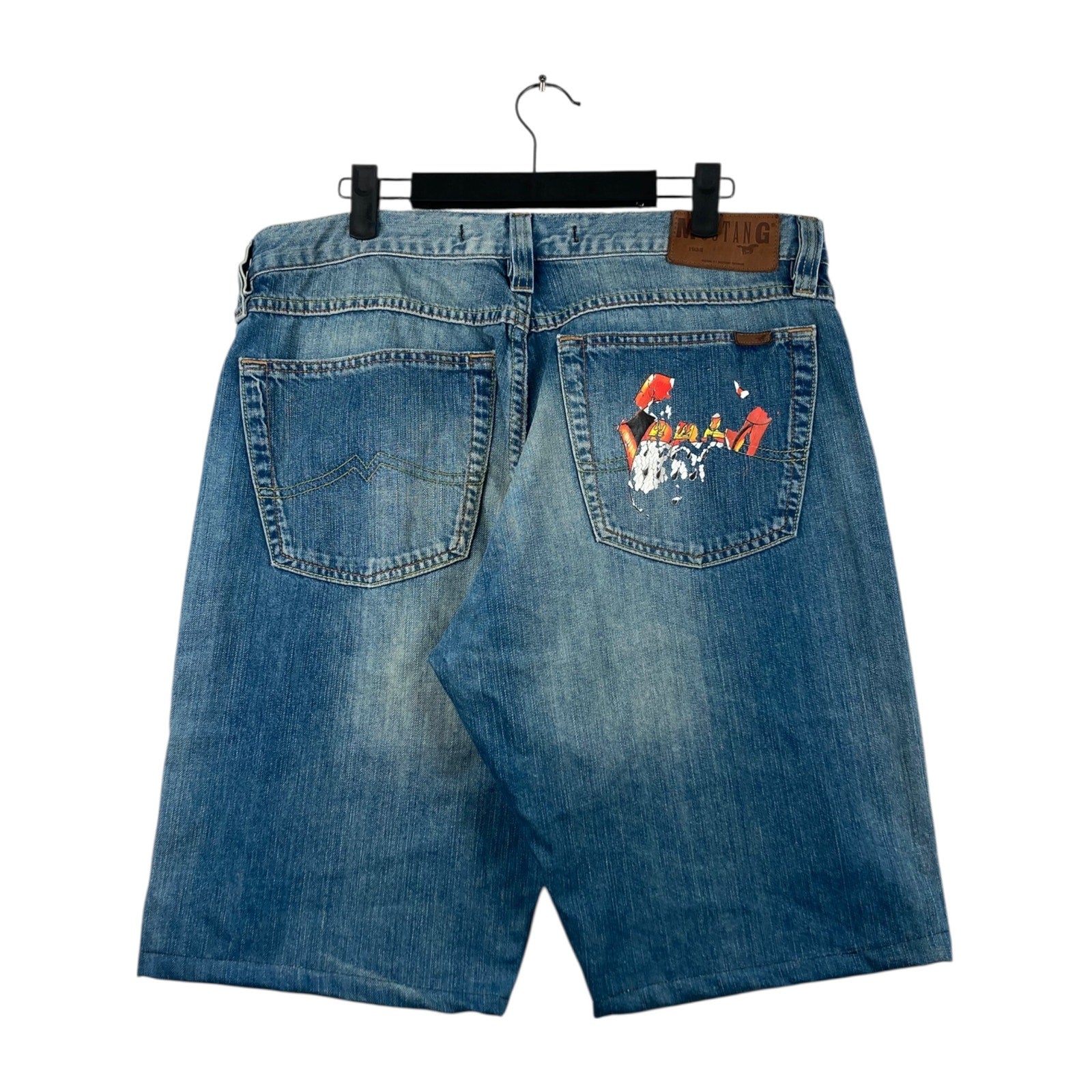 Vintage Mustang Graphic Denim Shorts 36