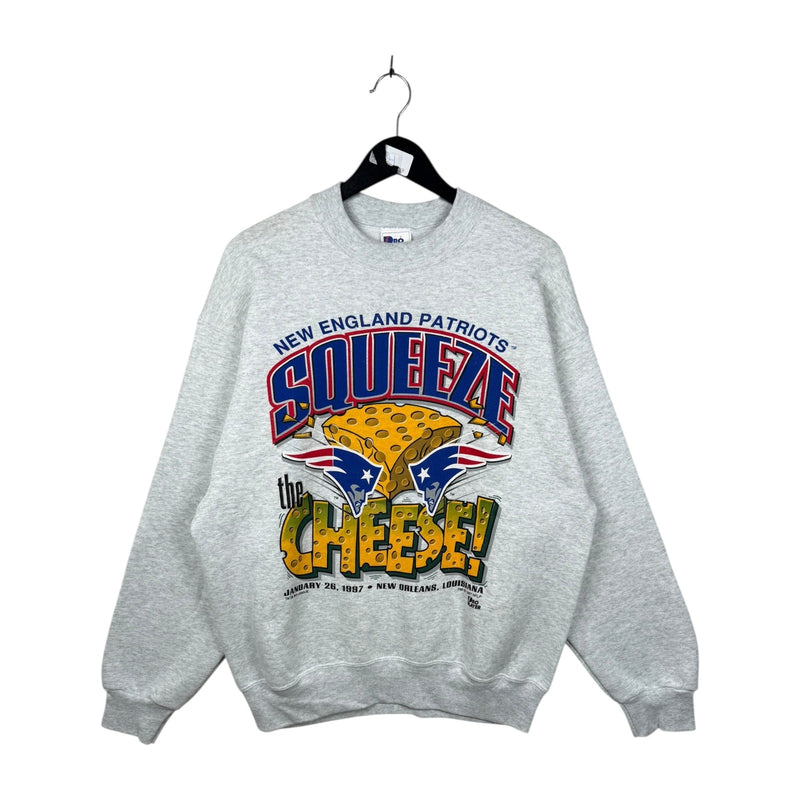 Vintage New England Patriots “Squeeze the Cheese” Crewneck