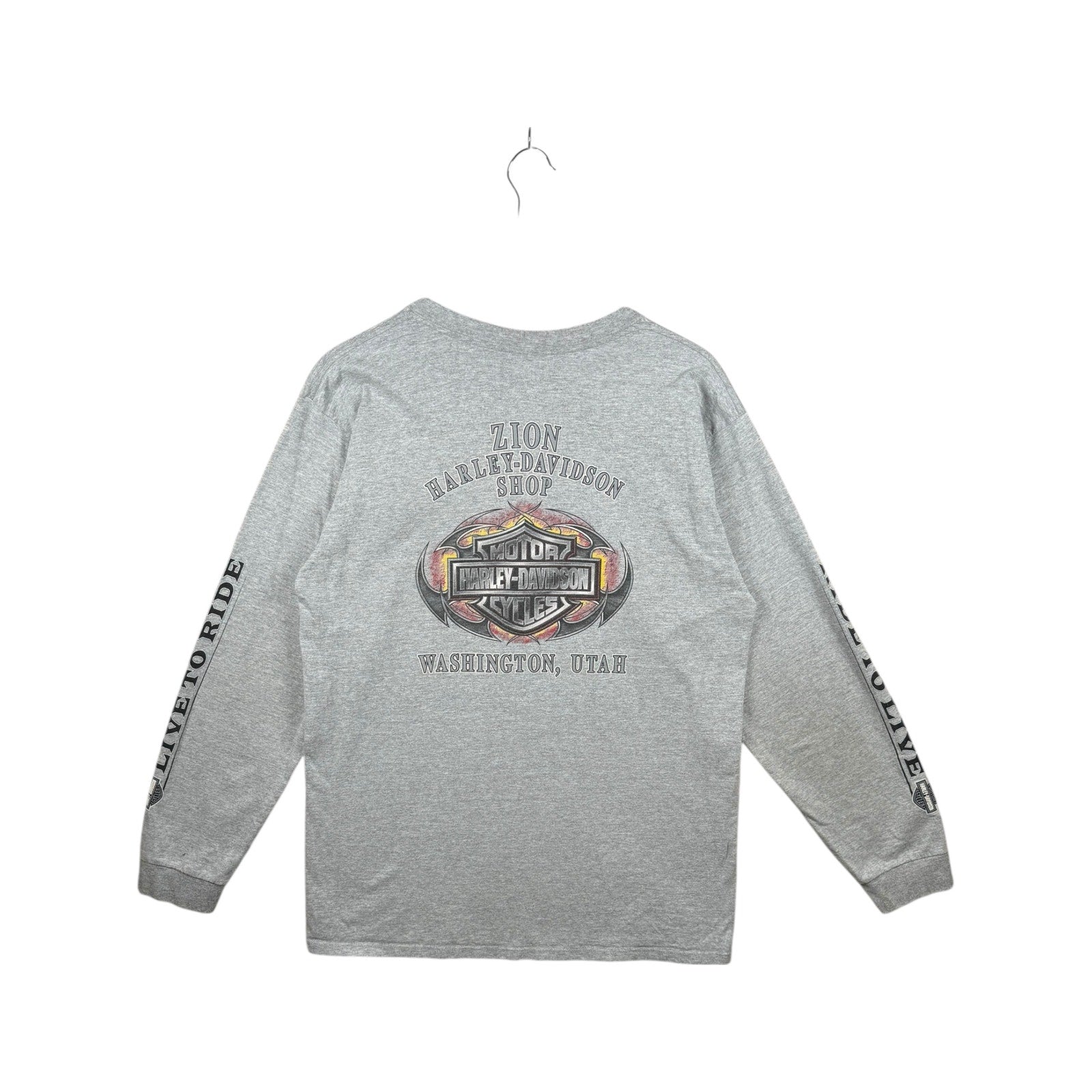 Vintage Harley Davidson Washington Utah Long Sleeve T-Shirt