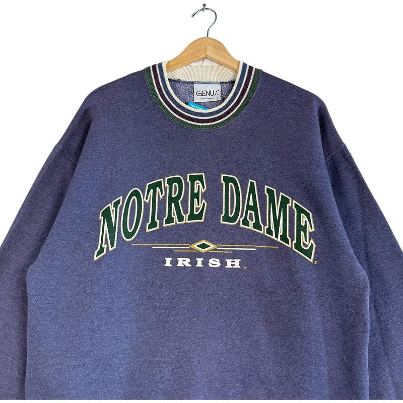 Vintage University Of Notre Dame Irish Arch Spellout Crewneck