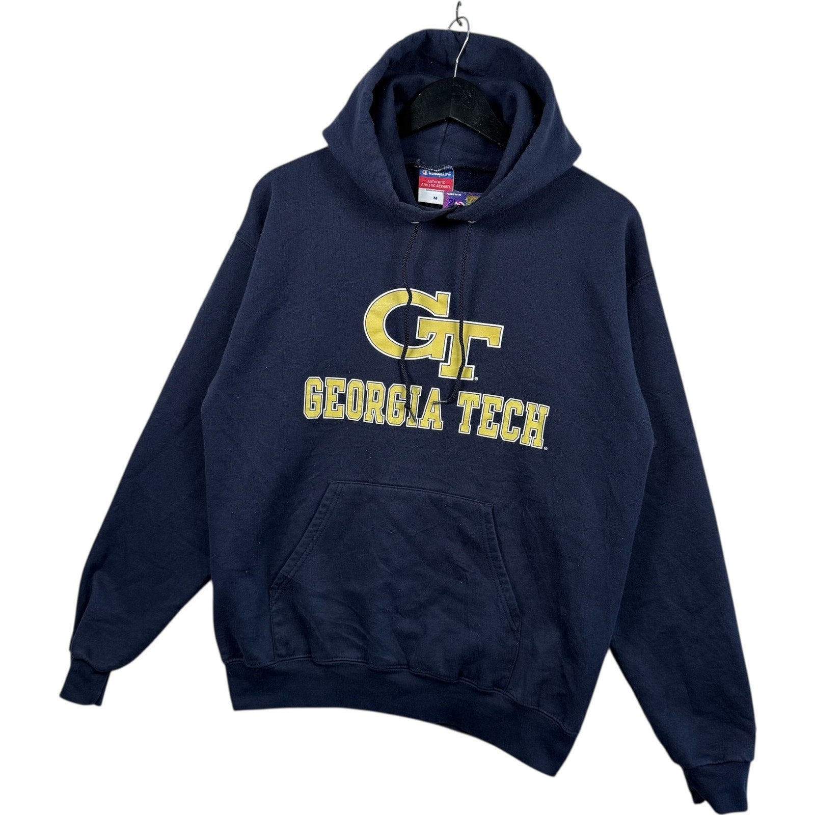 Vintage Champion Georgia Tech Chest Spellout Hoodie