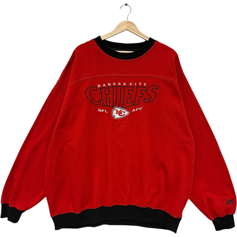 Vintage Lee Kansas City Chiefs Spellout Pullover NFL Crewneck