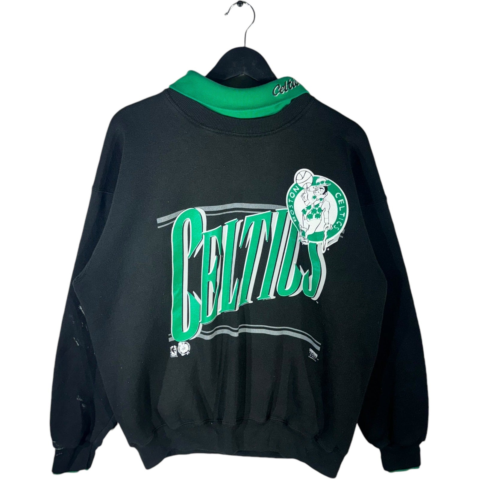 Vintage Boston Celtics Mockneck Crewneck 90s