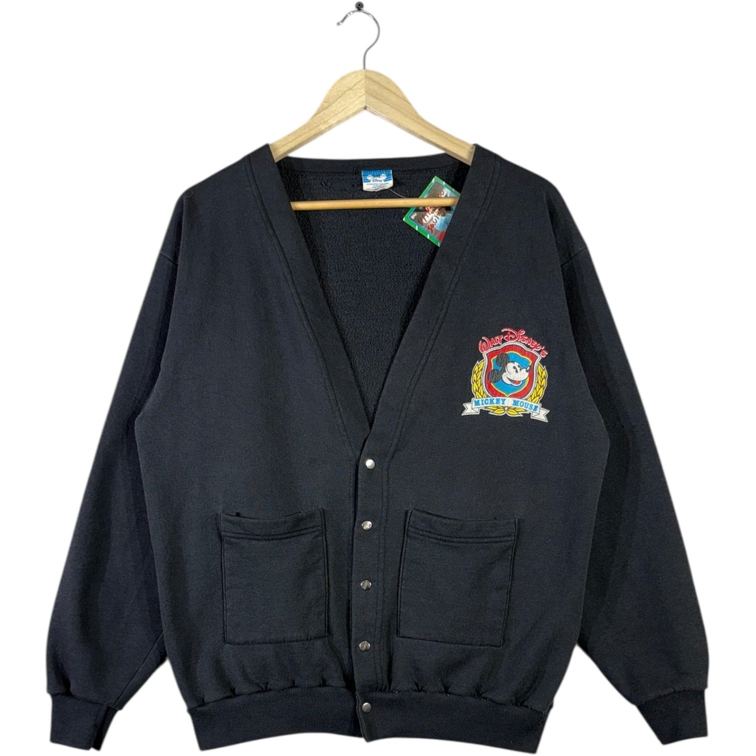 Vintage Walt Disney Mickey Mouse Button Up Cardigan Sweater