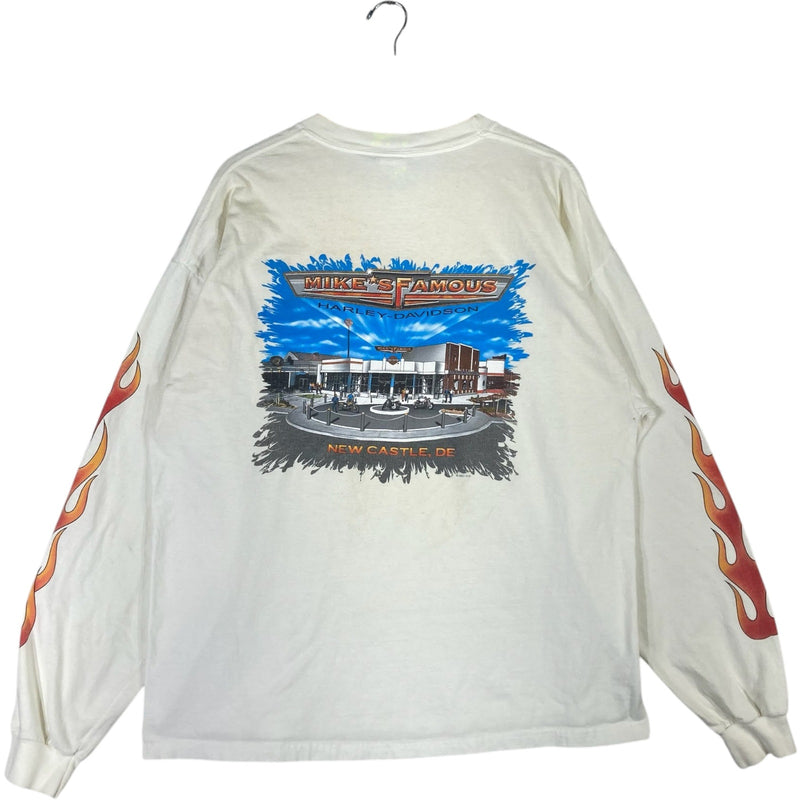 Vintage Harley Davidson Newcastle, DE Flaming Long Sleeve
