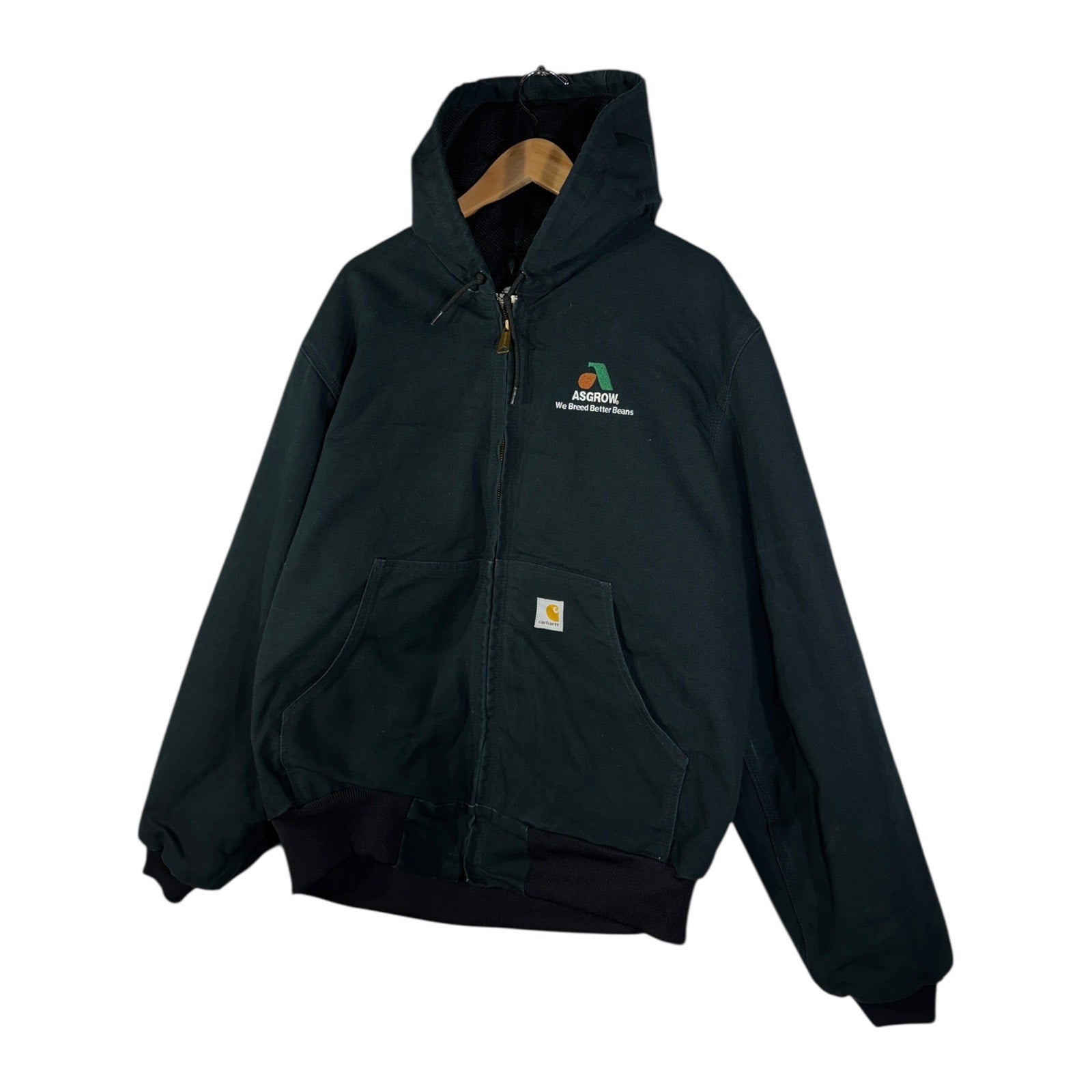 Vintage Carhartt Canvas Hooded Full Zip Workwear Jacket