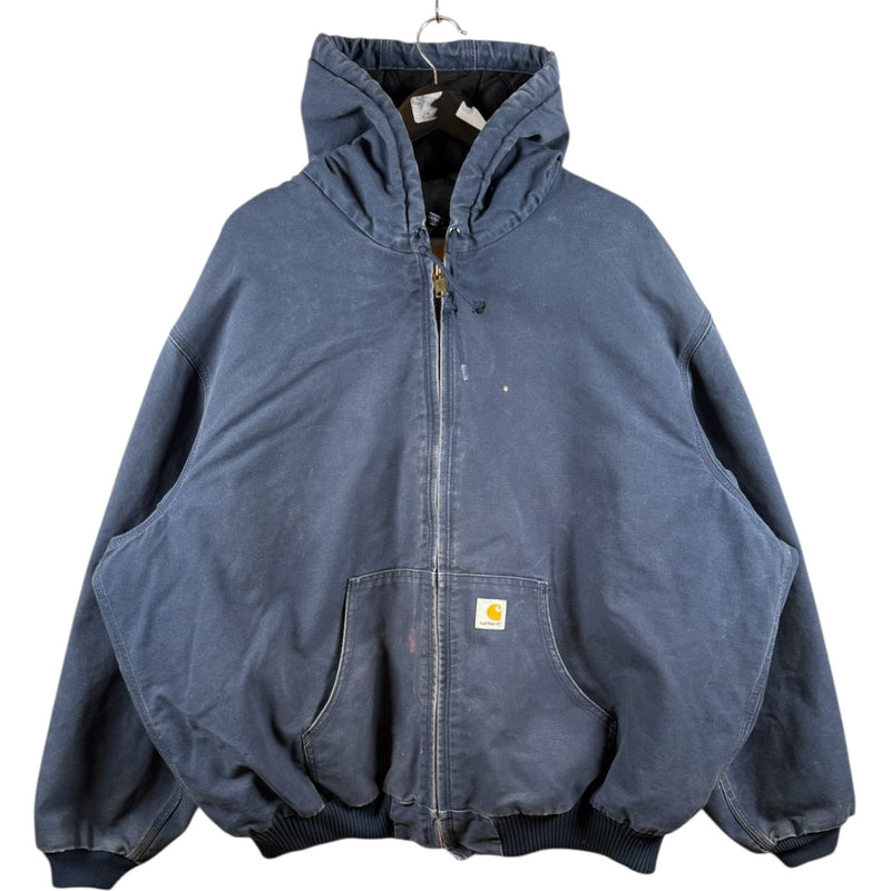 Vintage Carhartt Canvas Full Zip Hooded Workwear Jacket