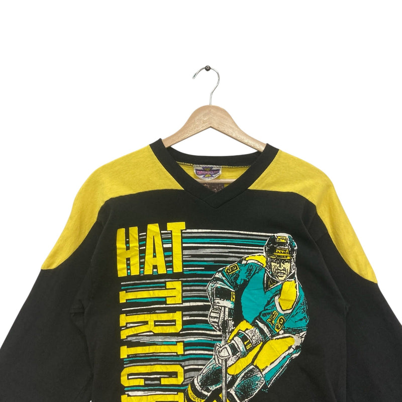 Vintage "Hat Trick" Jersey Style Hockey Long Sleeve