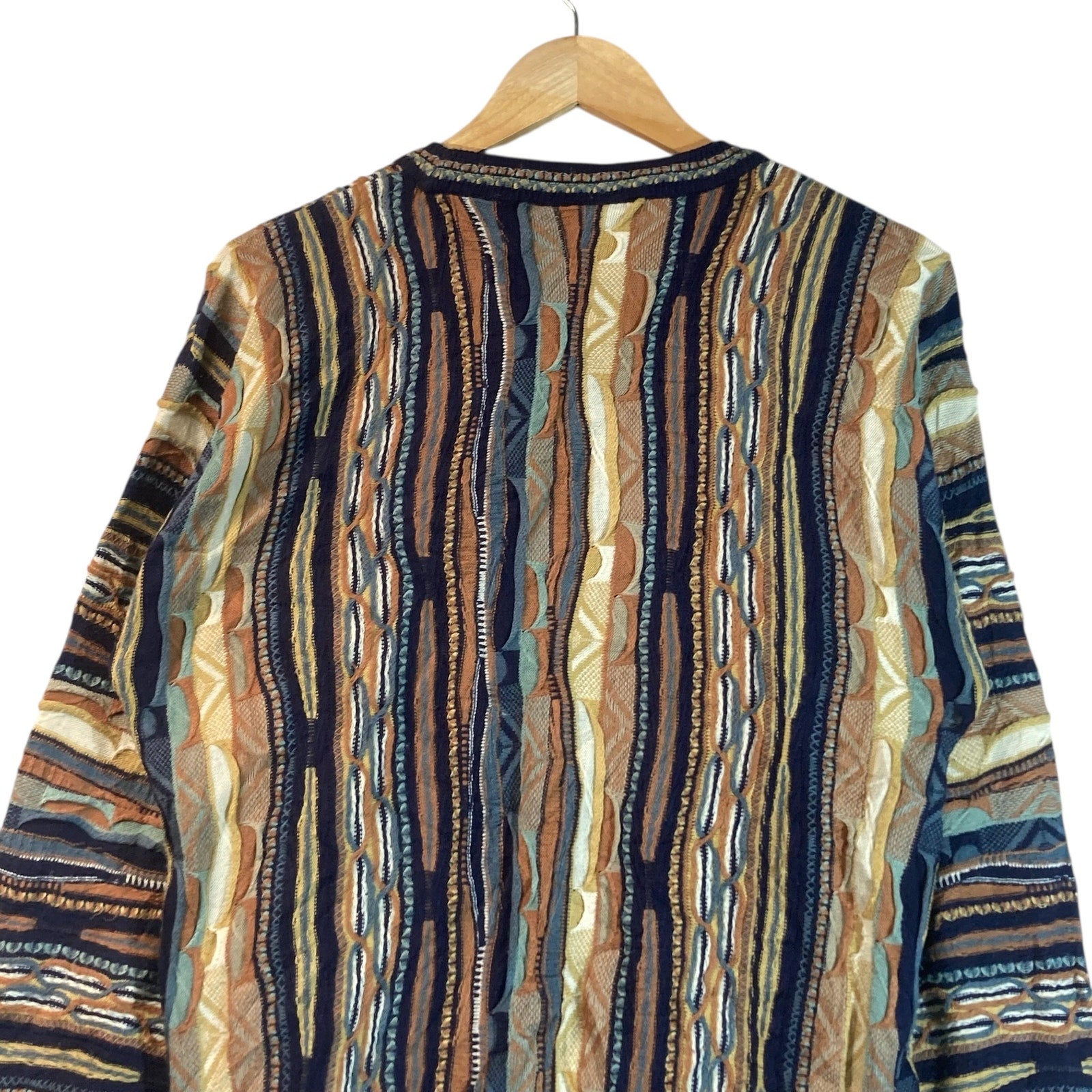 Vintage Coogi 3D Diamond Abstract Knit Sweater