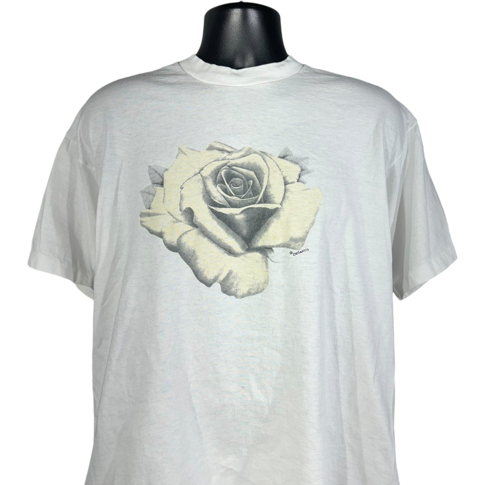 Vintage Stanley Desantis Rose Art Tee 80s