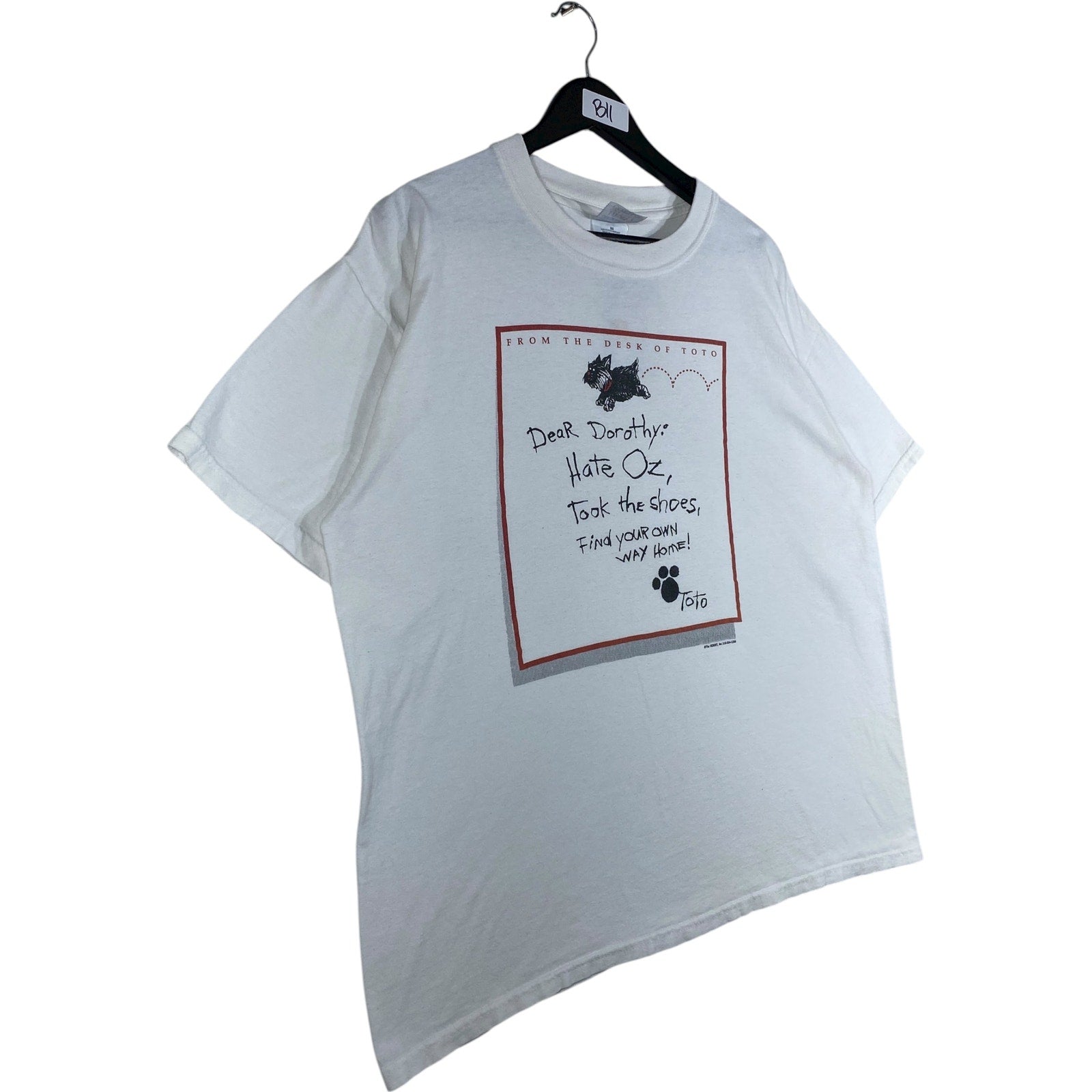 Vintage Wizard Of Oz Toto Letter T-Shirt