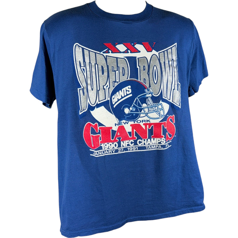 Vintage New York Giants Super Bowl 25 NFL Tee 1990