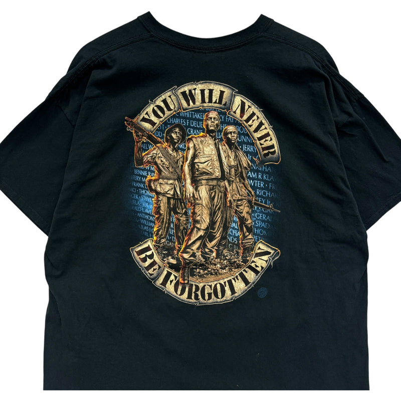 Vintage You Will Never Be Forgotten Vietnam War Memorial Tee