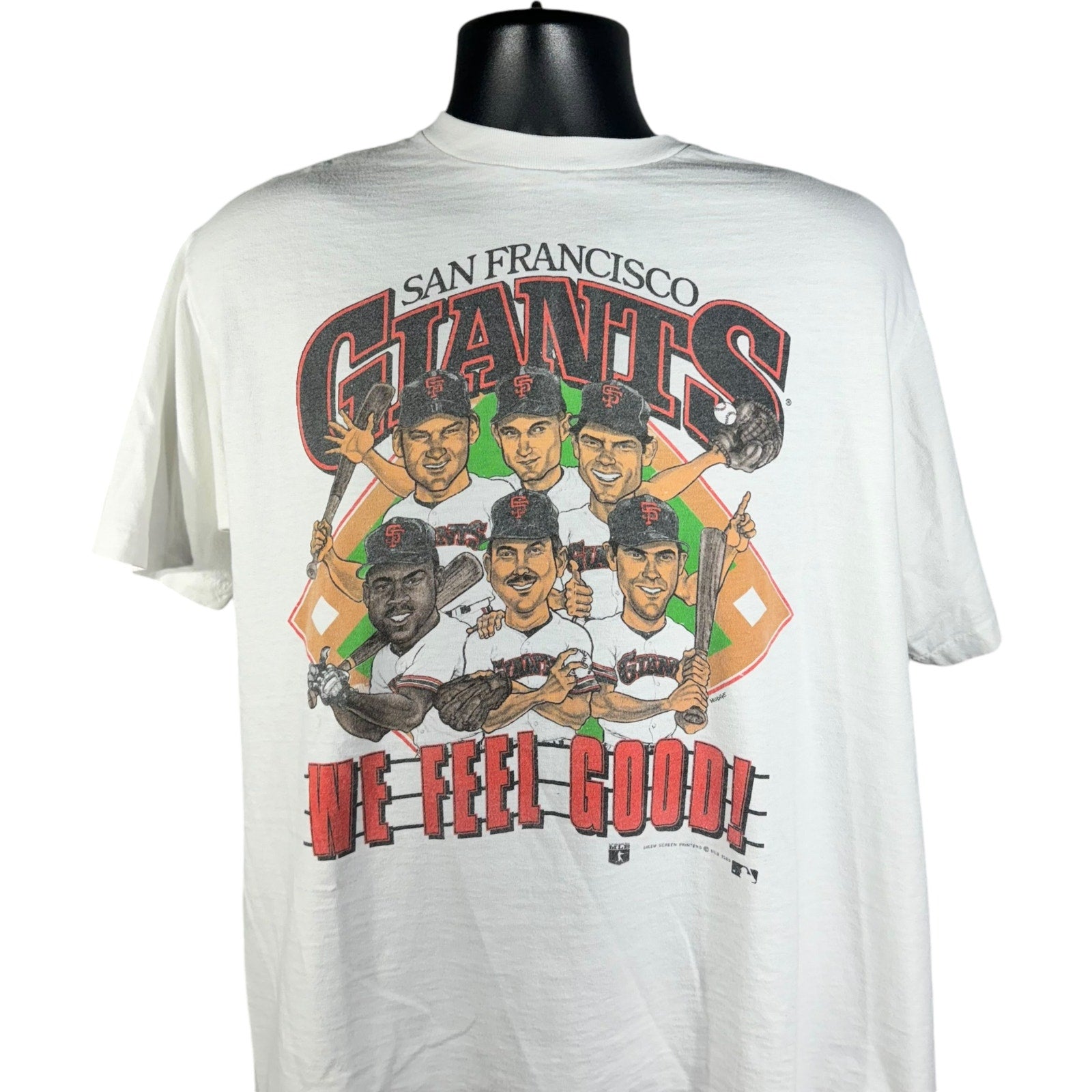 Vintage San Francisco Giants 'We Feel Good' Caricature Tee 1989