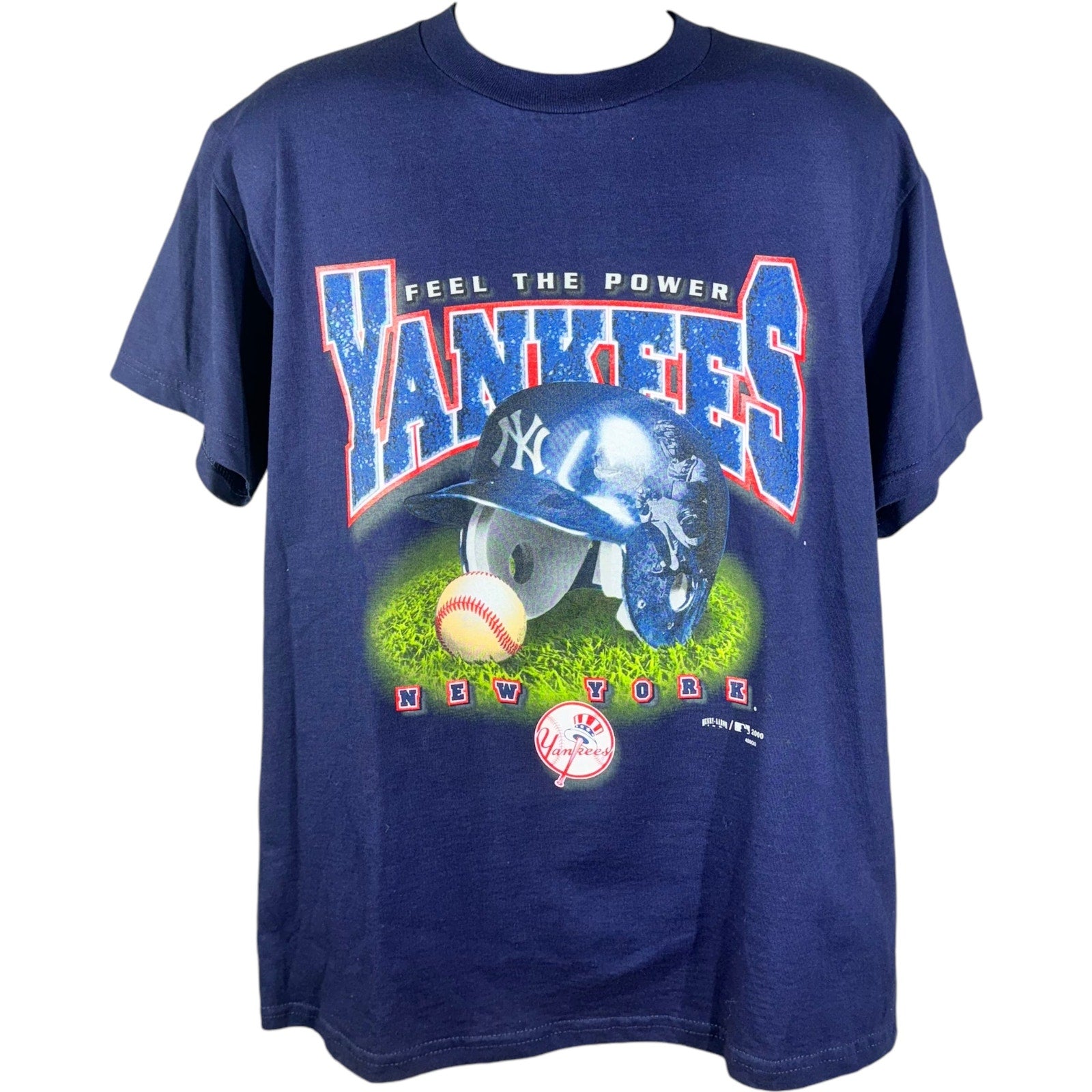 Vintage New York Yankees "Feel the Power" Helmet MLB Tee