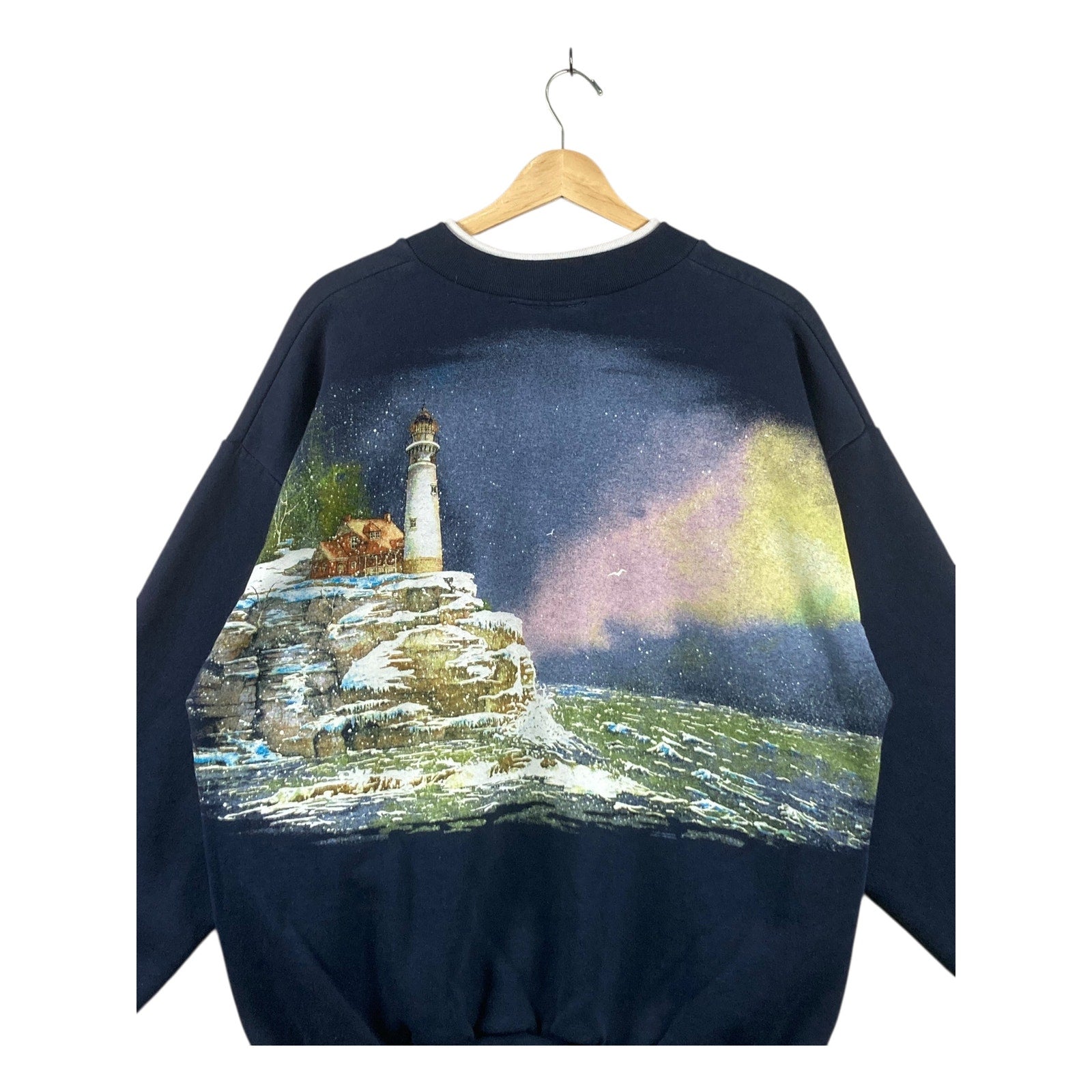 Vintage Lighthouse Henley Sweatshirt