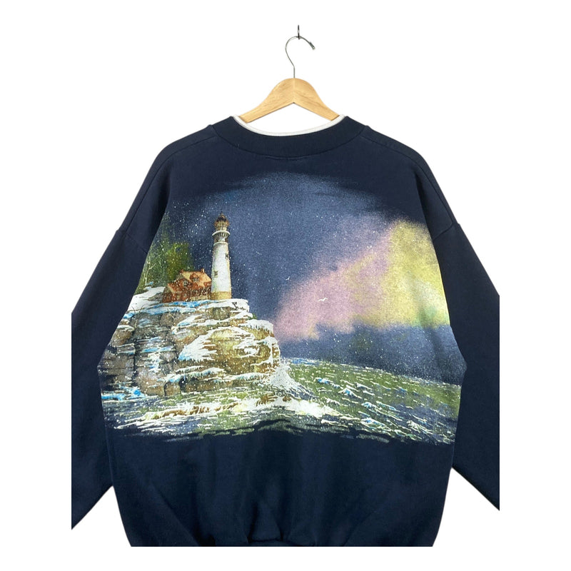 Vintage Lighthouse Henley Sweatshirt