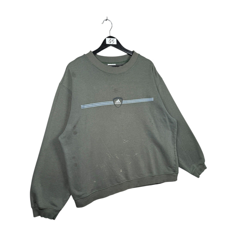 Vintage Adidas Logo Stripe Graphic Crewneck