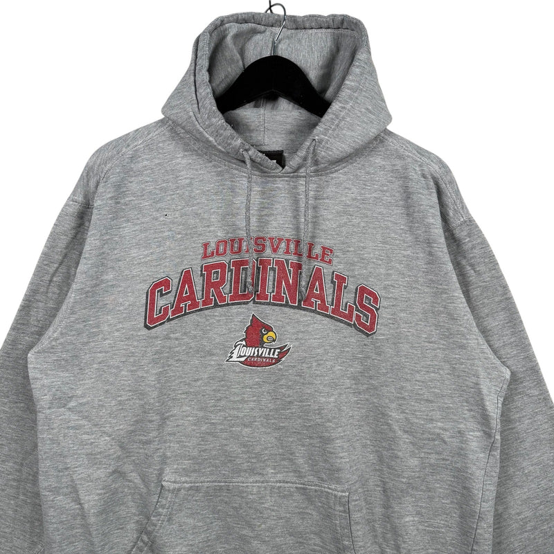 Vintage NCAA Louisville Cardinals Chest Spellout Hoodie