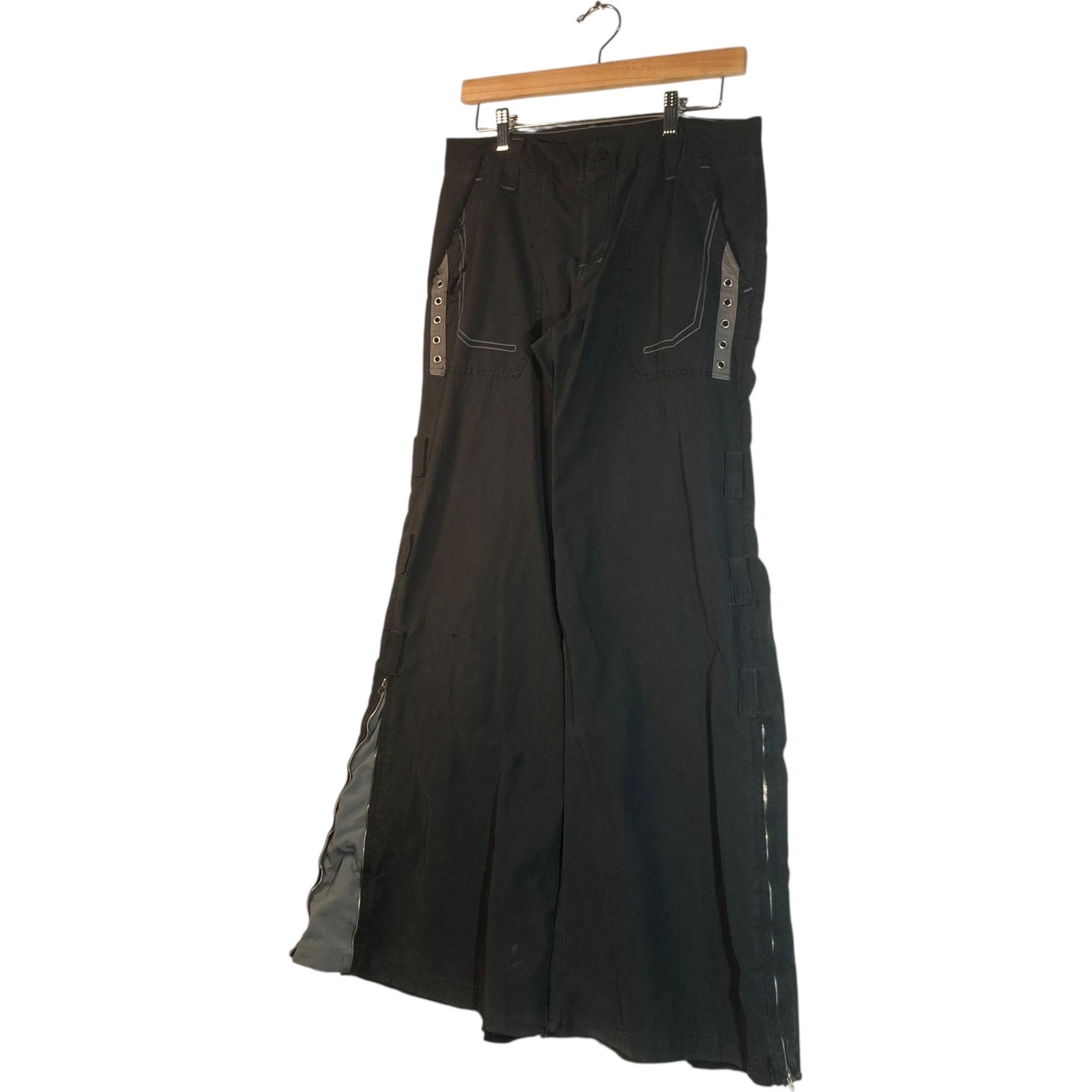 Vintage Caffeins Side Zip Wide Leg Rave Pants 31x32