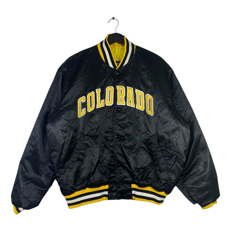 Vintage Starter Colorado Satin Snap Button Bomber Jacket