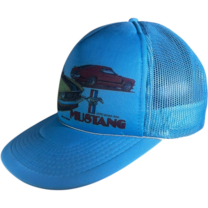 Vintage '70s Ford Mustang Trucker Snapback Hat '97