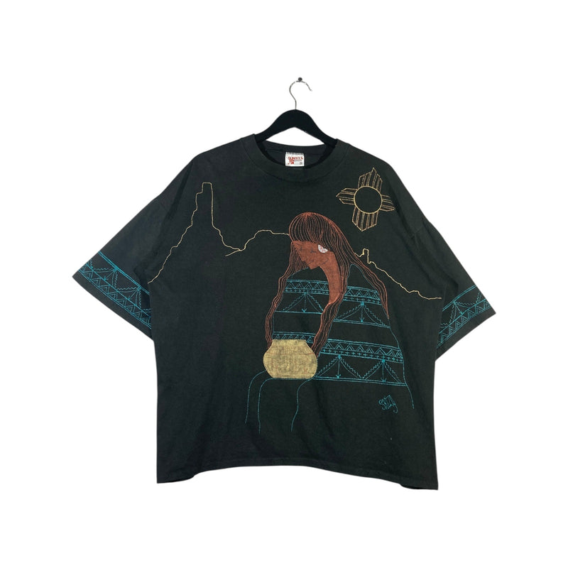 Vintage Aztec Woman Graphic Short Sleeve T-Shirt