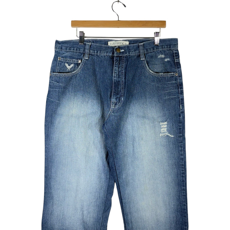 Vintage Avirex Wide Leg Denim Jeans 36 x 30