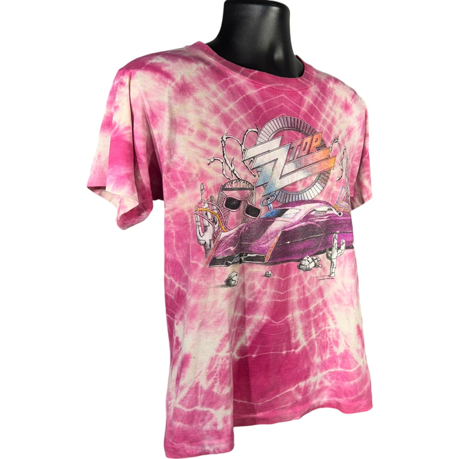 Vintage ZZ Top Recycler World Tour Tie Dye Tee