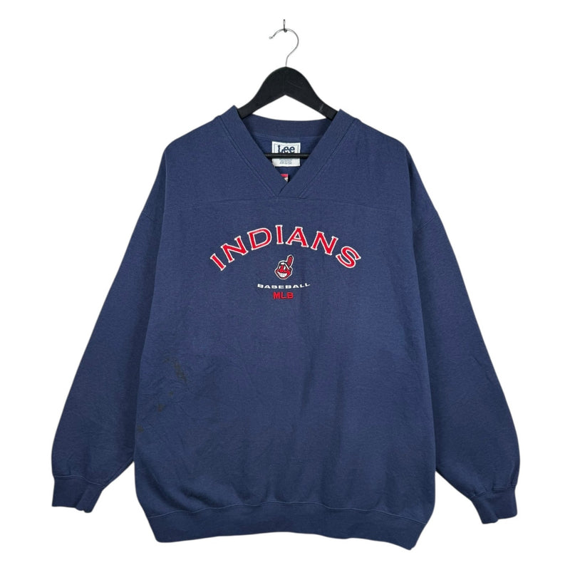 Vintage Lee Sport Cleveland Indians MLB V-Neck Sweatshirt