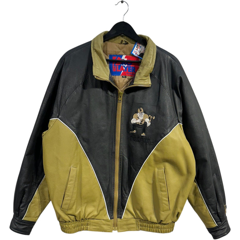 Vintage Pro Player Purdue Boilermakers Bomber Jacket