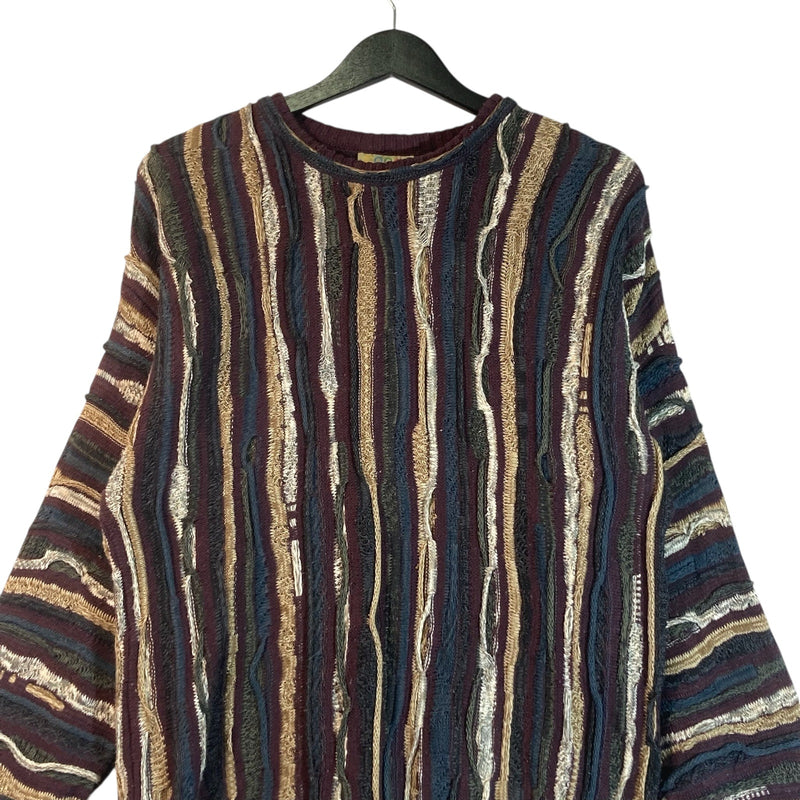 Vintage Coogi 3D Abstract Knit Sweater